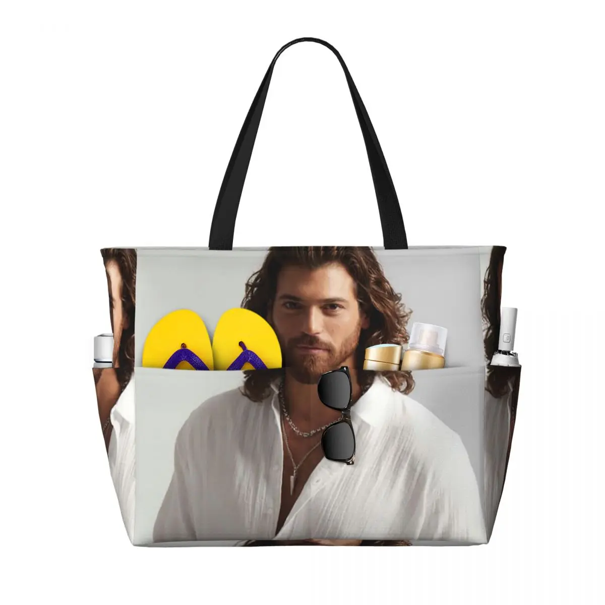 Yoga Fitness Photos - Actor Can Yaman Photo Beach Tote