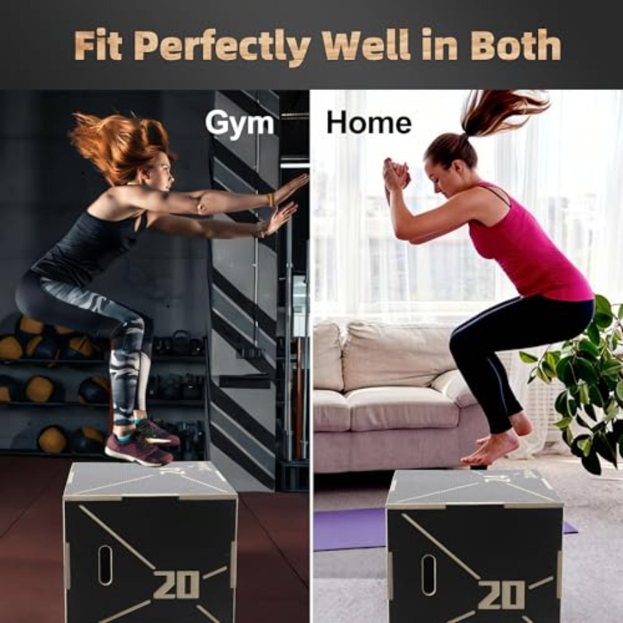 Non-Slip Wood Plyometric Jump  - Plyo Jump Box review and price