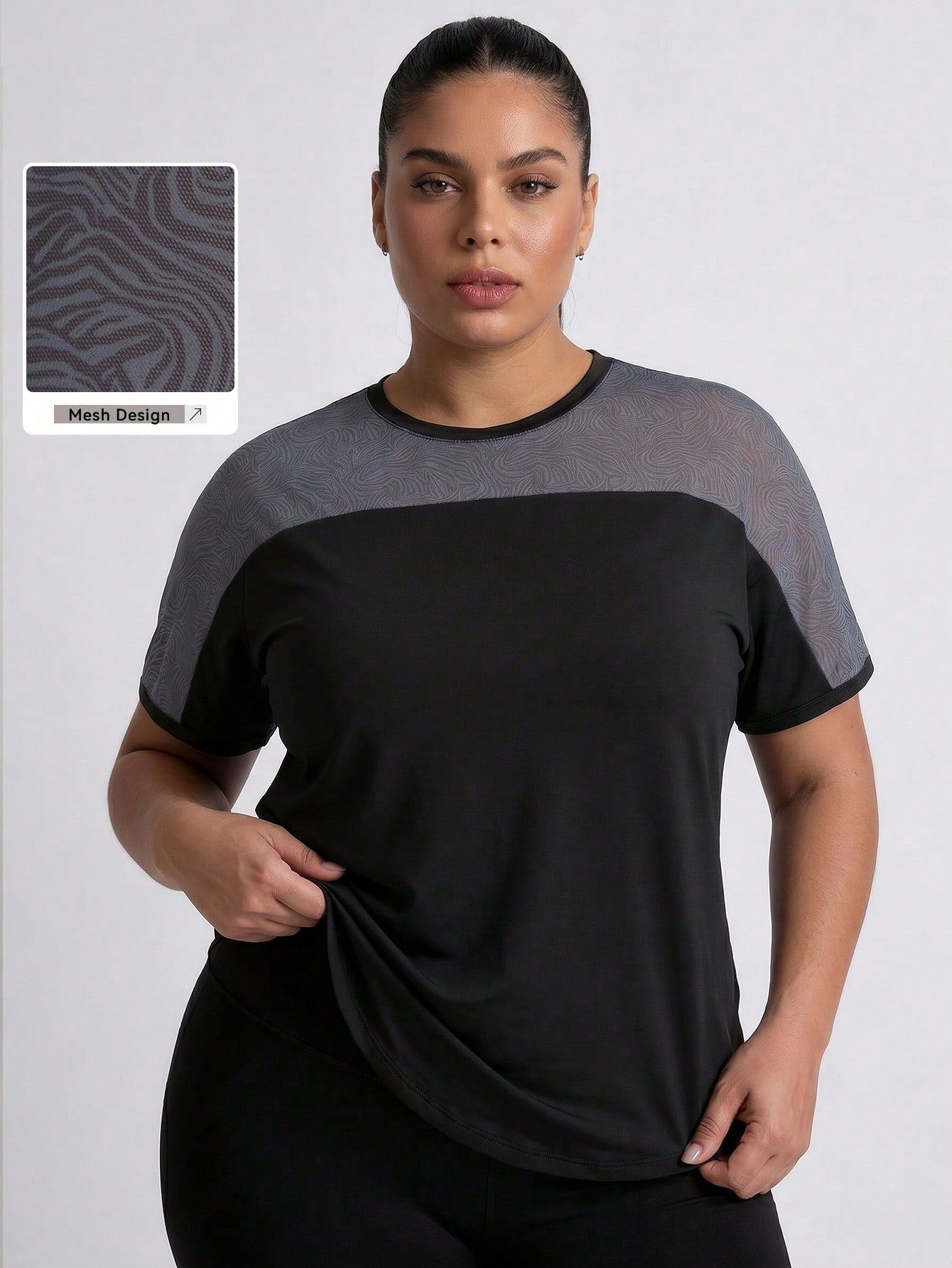 Plus Size Women T-Shirt Short  - Yoga Blocks review and price