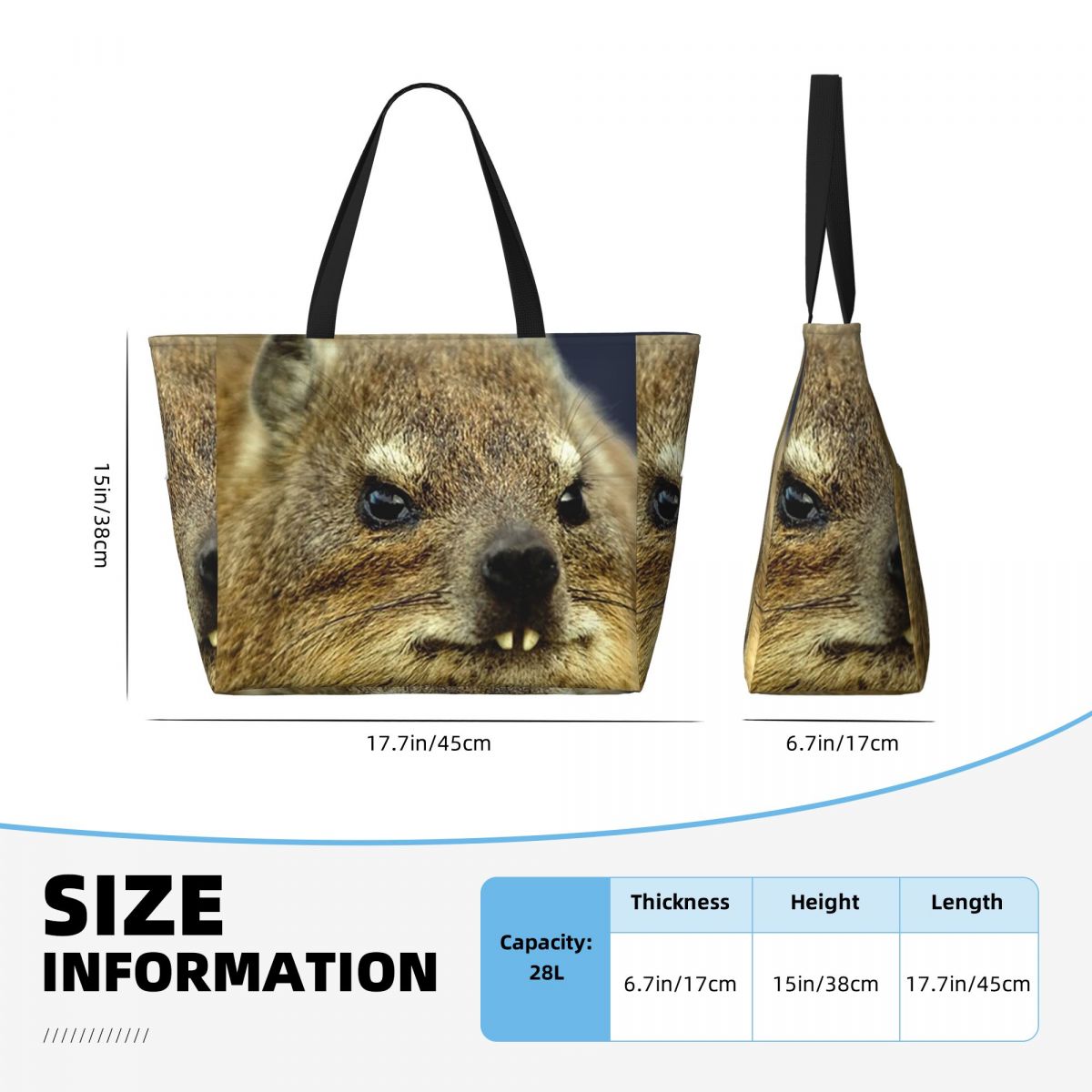 Rock Hyrax Photo Beach Tote Ba - Yoga Fitness Photos review and price