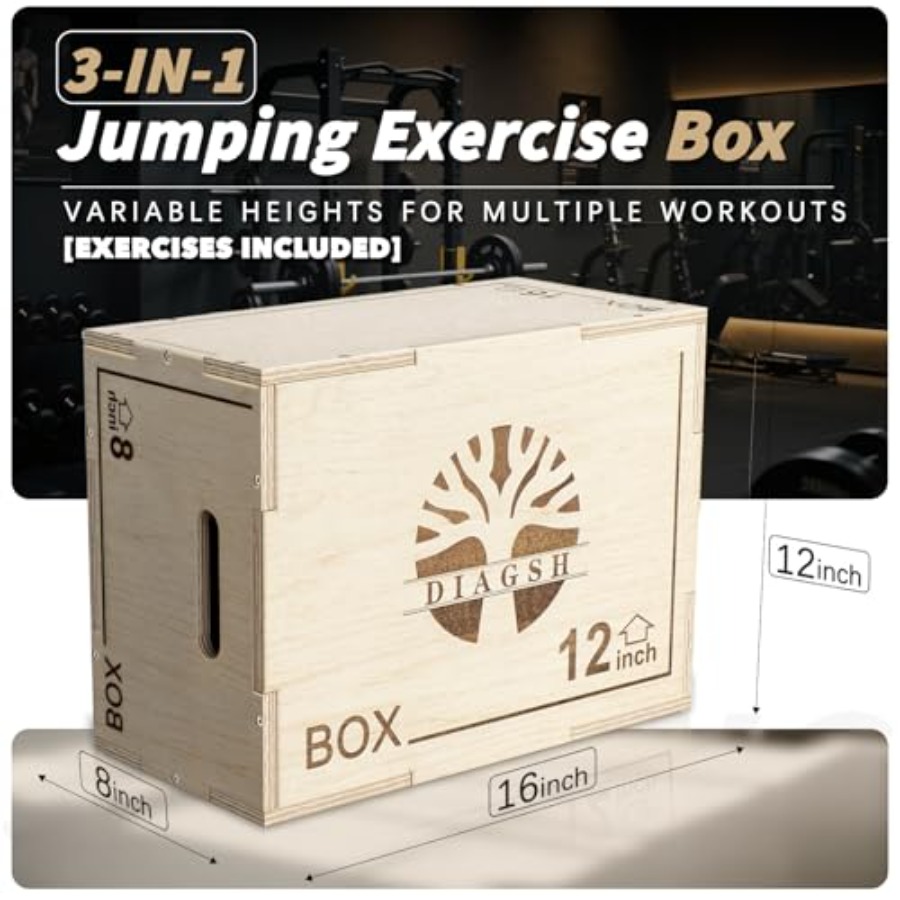 Plyo Box - 3-in-1 wood plyomet - Plyo Jump Box review and price