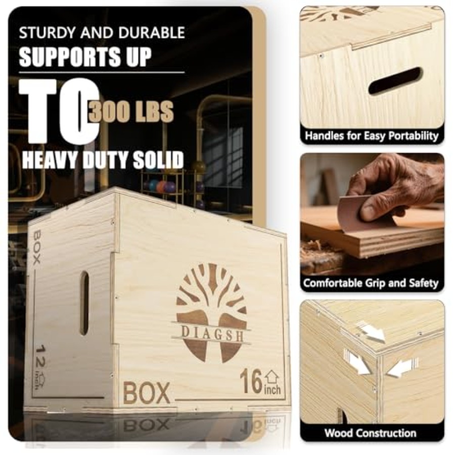 Plyo Box - 3-in-1 wood plyomet - Plyo Jump Box review and price